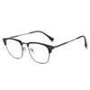 Black SIlver Frame Square Prescription Glasses Anti Blue Light/Photochromic/ Myopia/Hyperopia/Progressive/Optical Eyeglasses