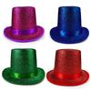 Top Hat Sparkling Glitter Party Hat Lincoln Hat Lightweight For Costumes Performances Parties