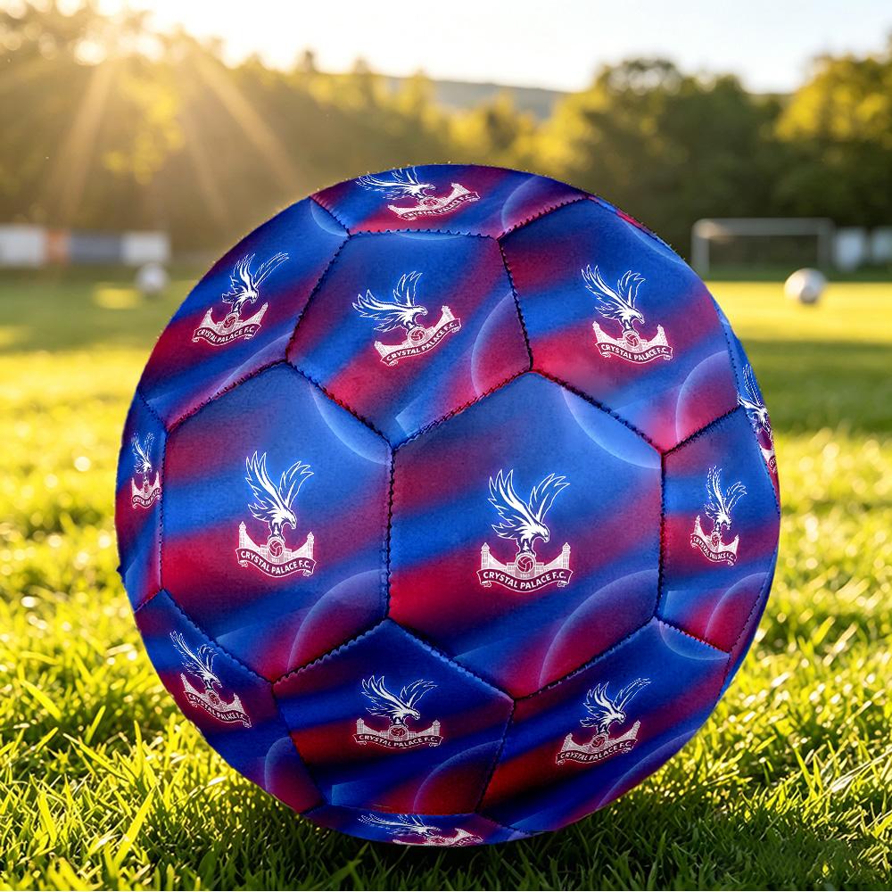Pallone da Calcio Stampato Crystal Palace Taglia 5, Antiscivolo, Pallone da Partita per Adulti, Souvenir per i tifosi di Calcio