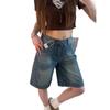 High-Waisted Wide-Leg Plus Size Denim Shorts: Slimming & Loose Fit for Petite, Hot Girl Style.