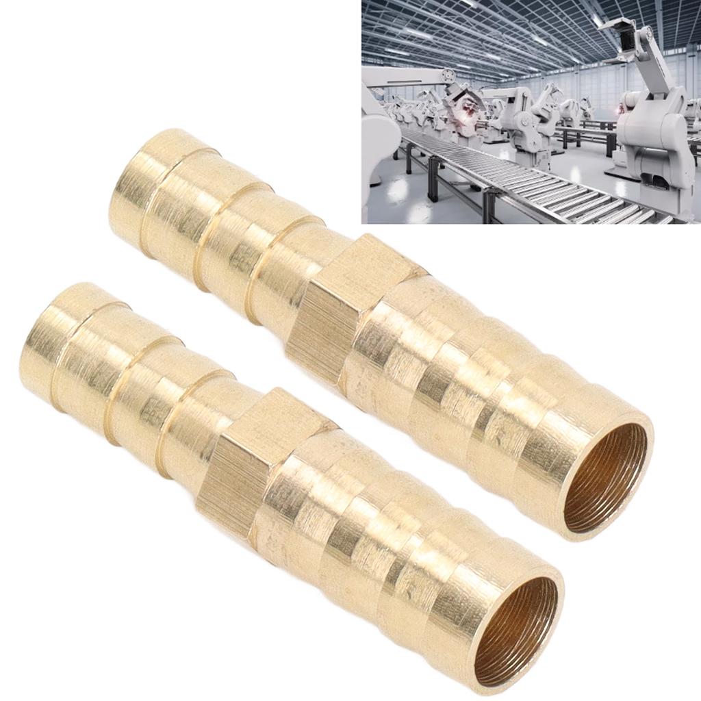 2 Pcs Barbed Fitting Splicer Brass Hose Barb Reducer Hex Reducing Barbed Connector