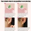 Ear Piercing Cleaning Kit, Ear Hole Cleaner With 240Pcs Ear Piercing Hole Cleaner Floss & 15ml Cleaning Solution For Women Men