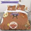 Anpanman Printed Cute Children's Duvet Cover Set, Three-Piece Set(1*Duvet Cover + 2*Pillowcase, Without Core),