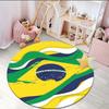 1PC round rug Brazil Artwork Printed Round Area Rug ,Rug For Home Office, Round Chair Rug, Decorative Carpet Fan gifts Christmas gift