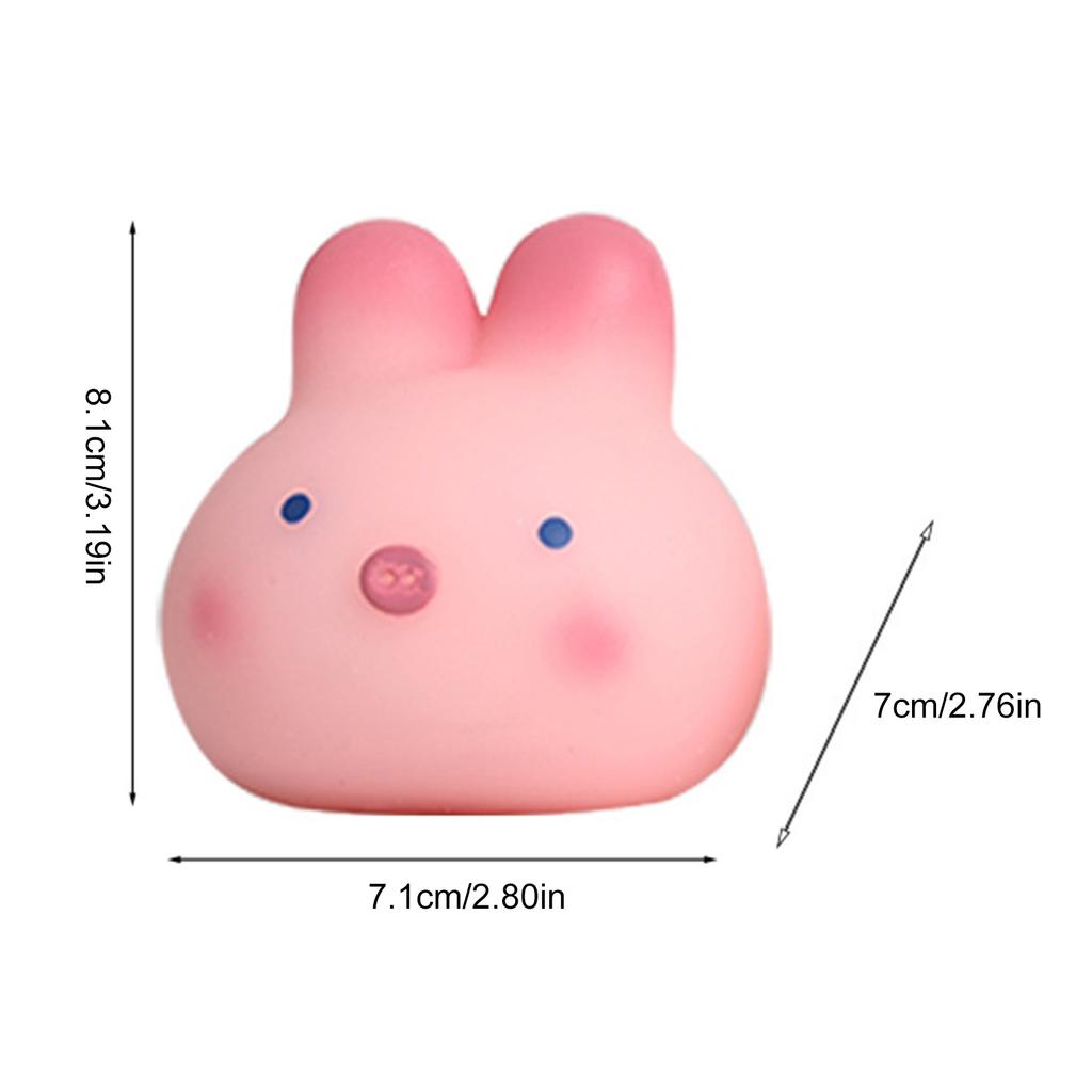 Stress Relief Squeezable Rabbits Pig Toy Portrable Accessory for Kids and Adults Soft Materials for Comfortable Touch