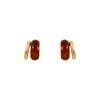 Retro autumn and winter coffee earrings women's niche design high-end stud earrings temperament versatile commuting fashionable earrings