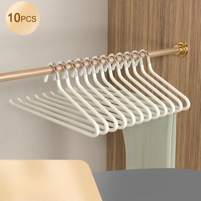 

10 шт., пластиковая вешалка для брюк Goose Type Dip, телескопическая вешалка для одежды для женской одежды Z-типа, многослойная вешалка для хранения брюк покинуть белый