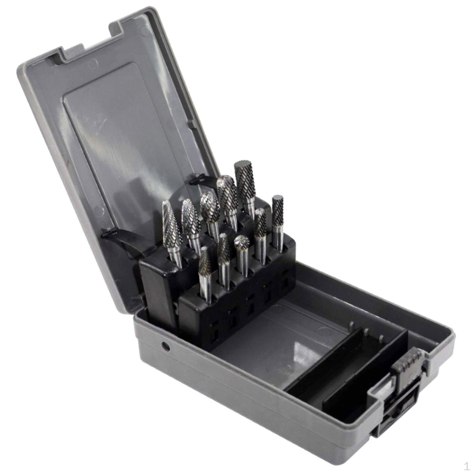 

10x Cutting Burrs Carbide Bit Engraving Woodworking Tool Replacement Woodturning Steel