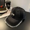 Pearl Bowknot Baseball Hat Bowknot Denim Hat Versatile Peaked Cap  Women