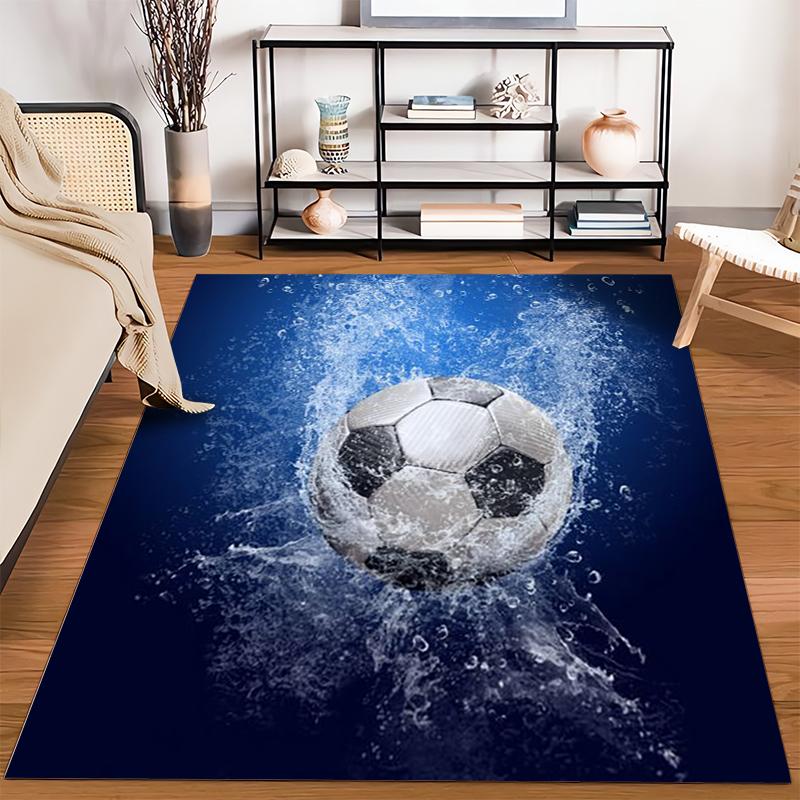 Soccer Ball Splash Design Rug - Non-slip Rug Suitable for Living Room and Bedroom Sofas
