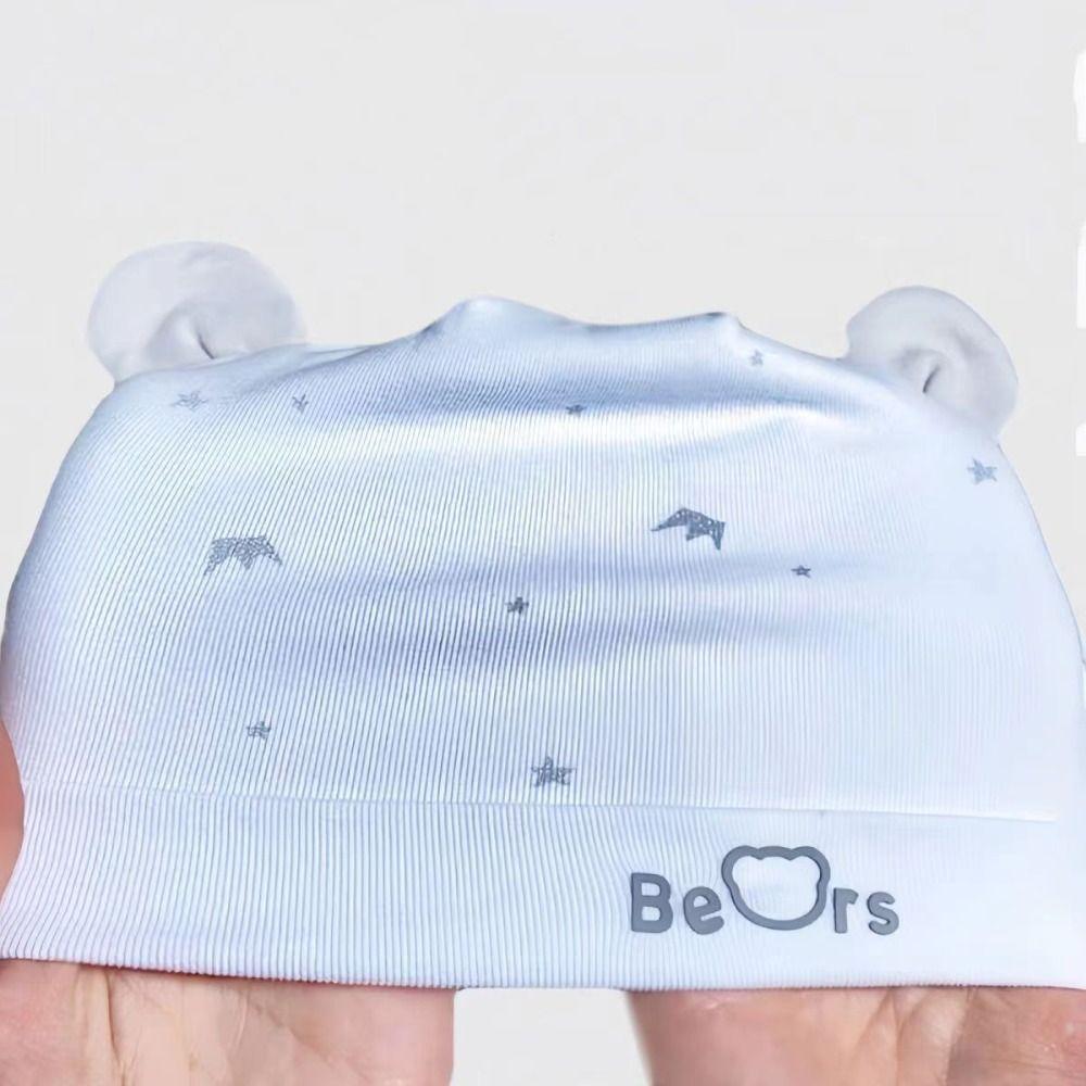 0-3 Months Baby Fetal Cap Print Infants Beanie Cap Windproof Newborn Hats  Autumn