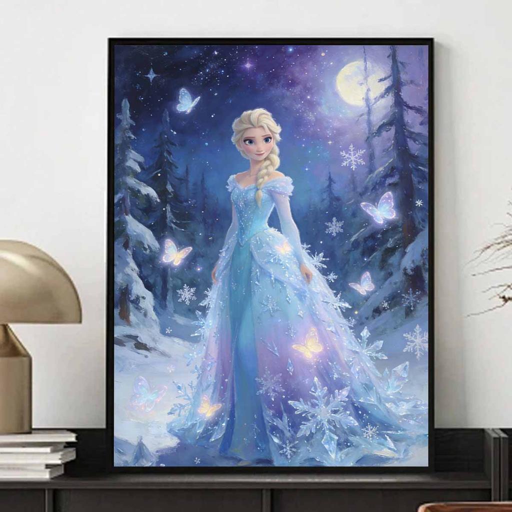 Disney Elsa Snow Queen Butterfly Diamond Painting Art Mosaic Kit Handmade diy5D Home Decor Gift