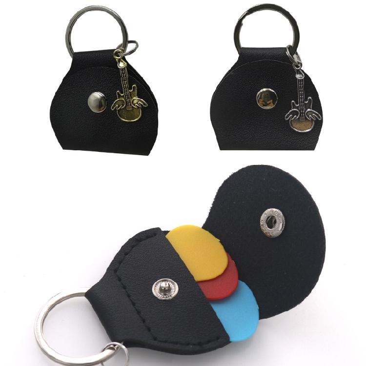 Guitar Plectrum Storage Bag Guitar Pick Storage Box Guitar Pick Pouch Practical Pick Container Leather Texture for Picks