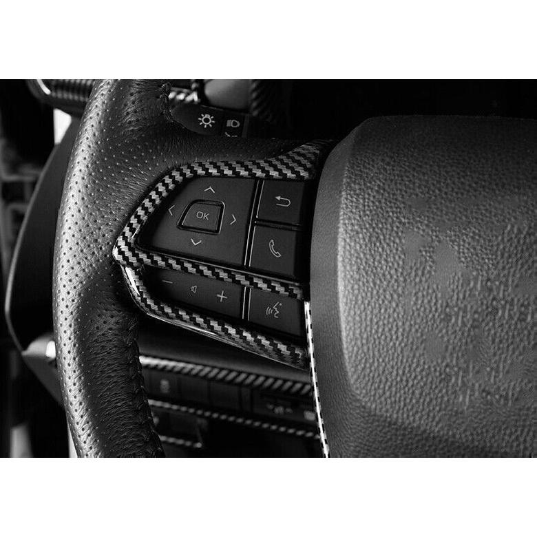 For Toyota Sienna 2021-2025 ABS Carbon Fiber Steering Wheel Control Frame Trim