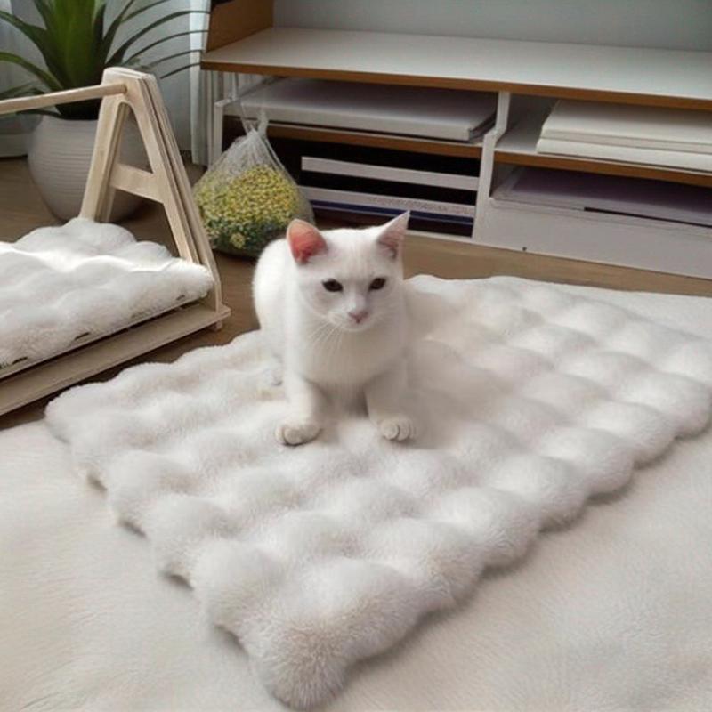 Cat Mat Bed Crate Pad Dog Sleeping Mat Cat Cushion Dog Kennel Pad Cat Warming Mat Dog Bed Mat Anti-Slip Washable Cat Bed For