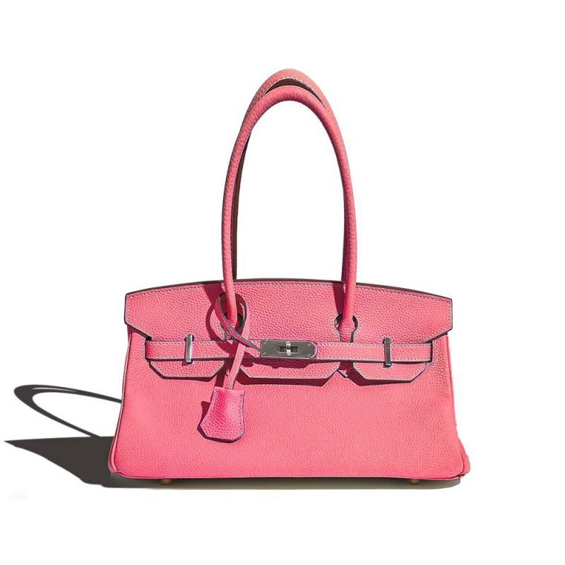 2025 Hot Women's Bag Platinum Fashionable All-matching Commuter Top-layer Cowhide Cross-body Handbag