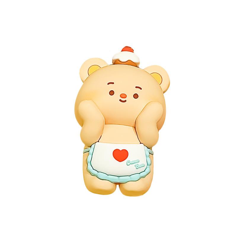 Jinnew Charmanter Bärenkopf-Schlüsselanhänger aus Kunstharz, bezaubernder Schlüsselanhänger für Geschenke und Accessoires