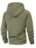 Men's Multi-Pocket Zip-Up Hooded Cardigan: European/American Style, Loose Fit, Stand Collar, Perfect for Spring, Autumn, Winter.