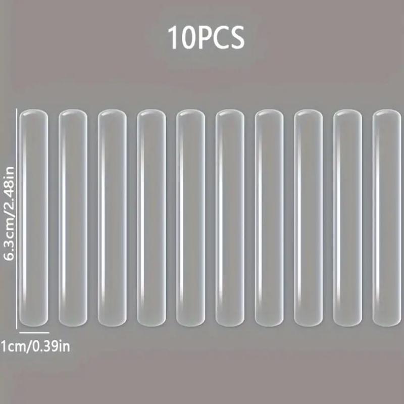 10PCS Transparent Door Impact Mats, Silicone Seal, Household Transparent Impact Seal Tape, Transparent Mute Strip