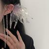 Princesa Sirena Flor Ear Cuffs Duende Elfo Perla Borla Pinzas para Orejas Aletas de Oreja Ear Cuffs Cosplay