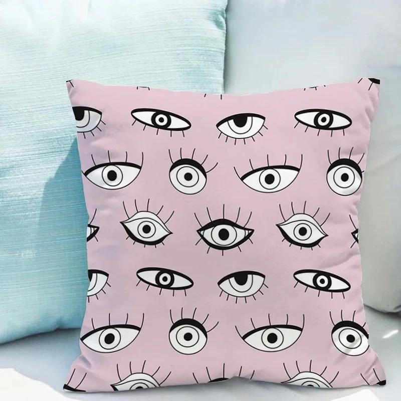 Pillowcases X Cushions Eyelash Cushion Cover for Pillow Covers Decorative Couch Pillows Double-sided Printing Short Plush