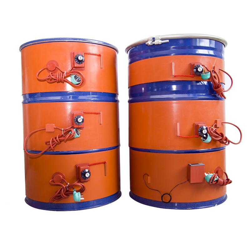 220V 20-200L Silicone Band Drum Heater Blanket Oil Biodiesel Plastic Metal Drum Heater Barrel Gas Tank Knob Temperature Control 220V