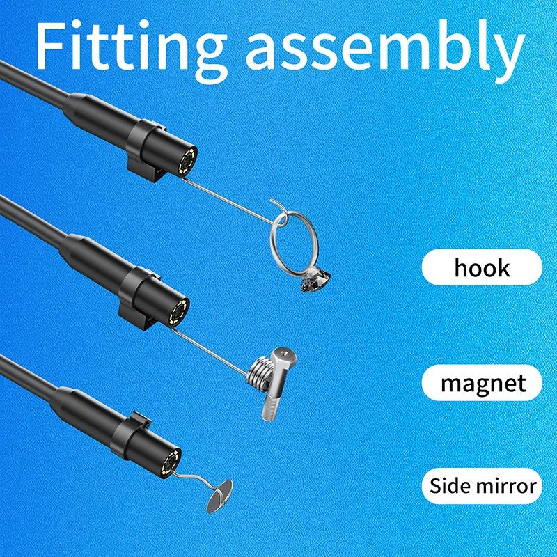 Cameră endoscopică 2.0Mp HD Boroscop cu 8 lumini LED reglabile 8Mm IP68 Cameră de inspecție impermeabilă Suportă sistemul iOS