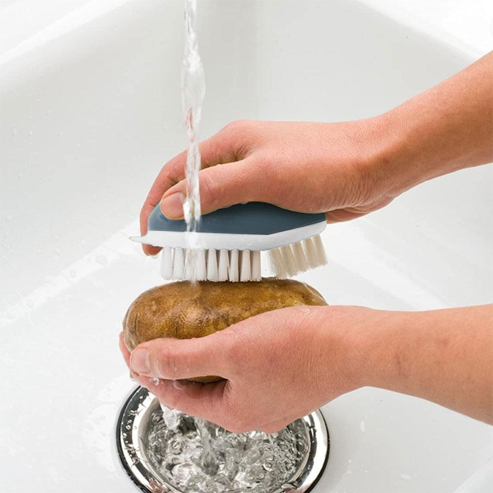 1/2Pcs Potato Scrubber Brush with Dots Remover Vegetable Brush Scrubber Vegetable Cleaning Brush for Food Corn Silk and Carrots