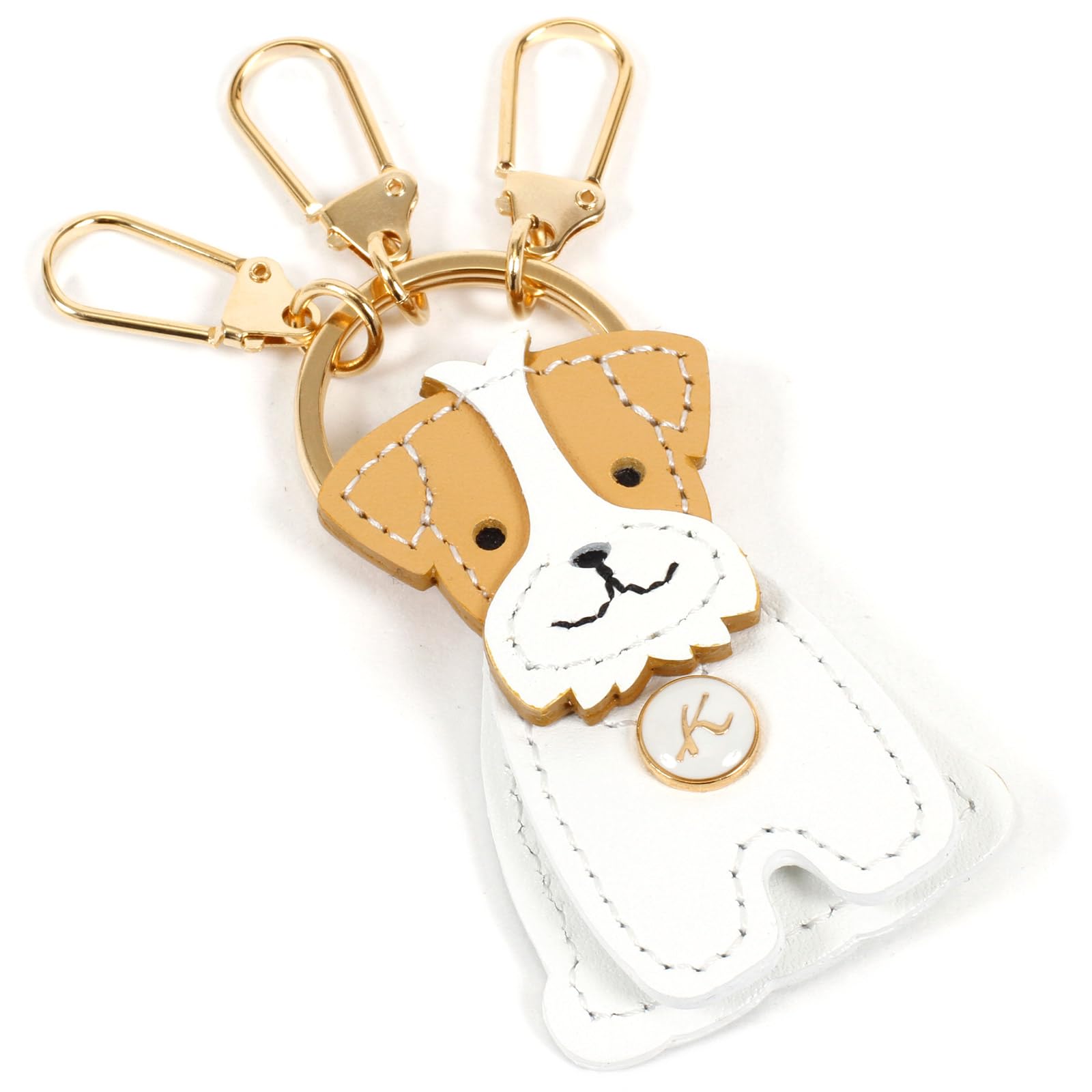 

Kitamura NH0865 Женский брелок-подвеска Джек-рассел-терьер, Двигающаяся мордочка, Белый/Верблюжий, 90611 Один размер Free size