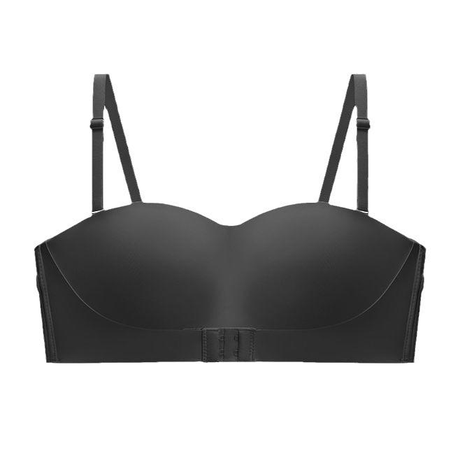 Strapless Front Buckle Bra: Thin, Non-Slip, Half-Cup Design for Small Busts – Seamless and Breathable Tube Top