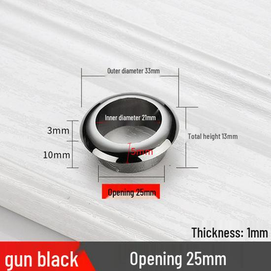 Round ABS Cable Grommet Cover for Desk, Plastic Routing Hole Covers In 18/25/30/40/45/55mm Sizes