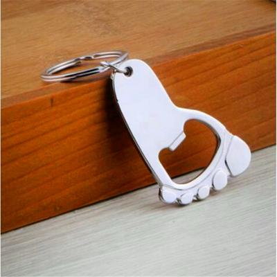 Durable Creative Foot Shaped Beer Bottle Opener Personalized Funny Key Chain Gift
