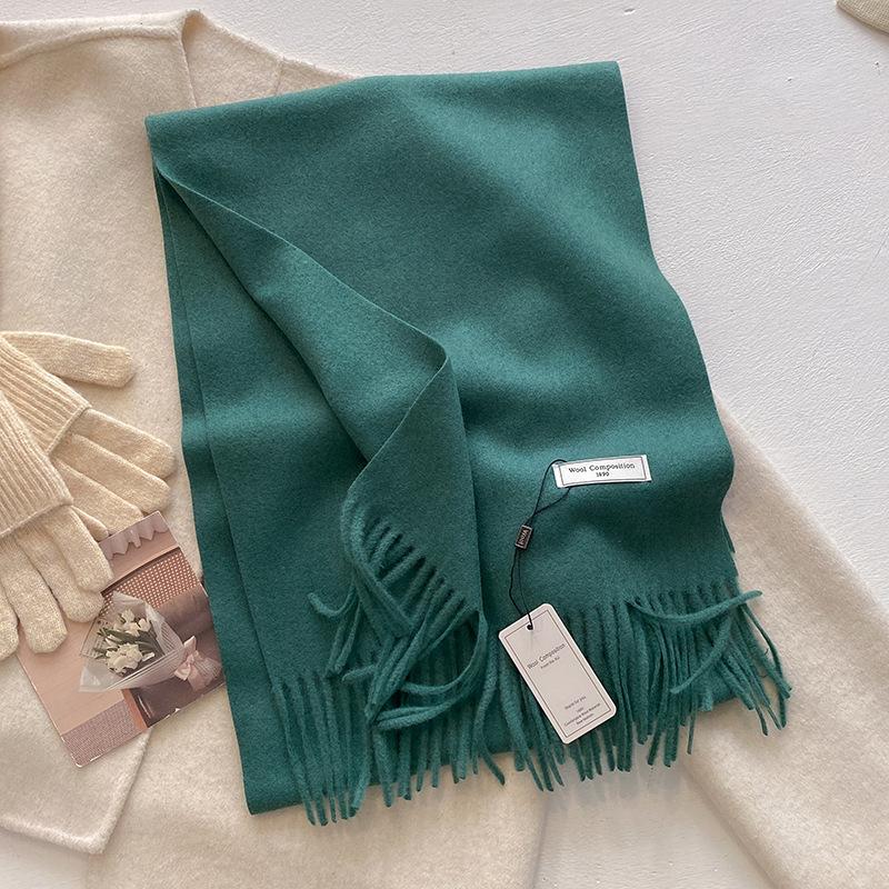 Luxury Cashmere Wool Scarf For Women  Winter Warm Pashmina Thicken Soft Shawl Wrap Stole Daily Use Fashion Elegant Wool Scarf
