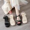 **Fashiable/Hot Selling Round Toe Banquet High-heeled Sandals for Women Summer New Elegant and Comfortable Pearl Toe Sandals