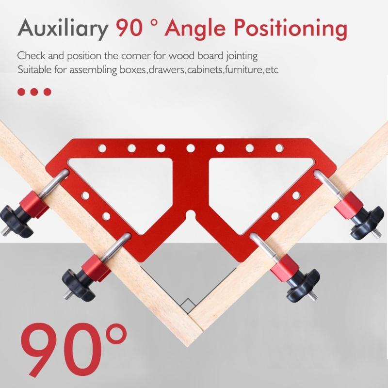 Aluminum Alloy WType Auxiliary Fixture Table Skirt Clamping Square Woodworking Right Angle Clamp Clamping Fixing Clamp