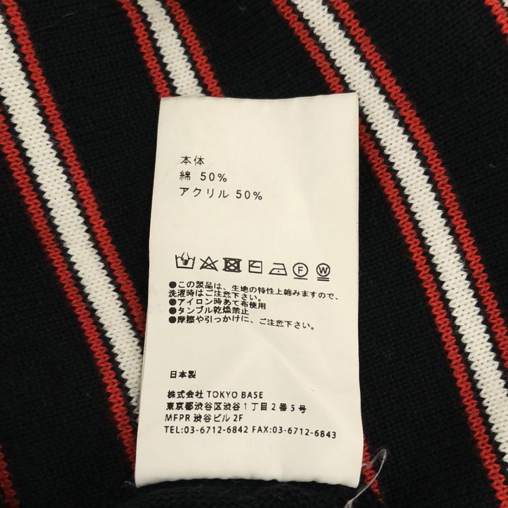 UNITED TOKYO made in Japan Striped Pattern Long sleeve Cotton knit sweater Men's Used