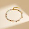 Colorful Crystal Heart-shaped Beaded Bracelet for Women,Gold Plated Stainless Steel Imitation Pearl Bracelets,Fashion Jewelry Gi