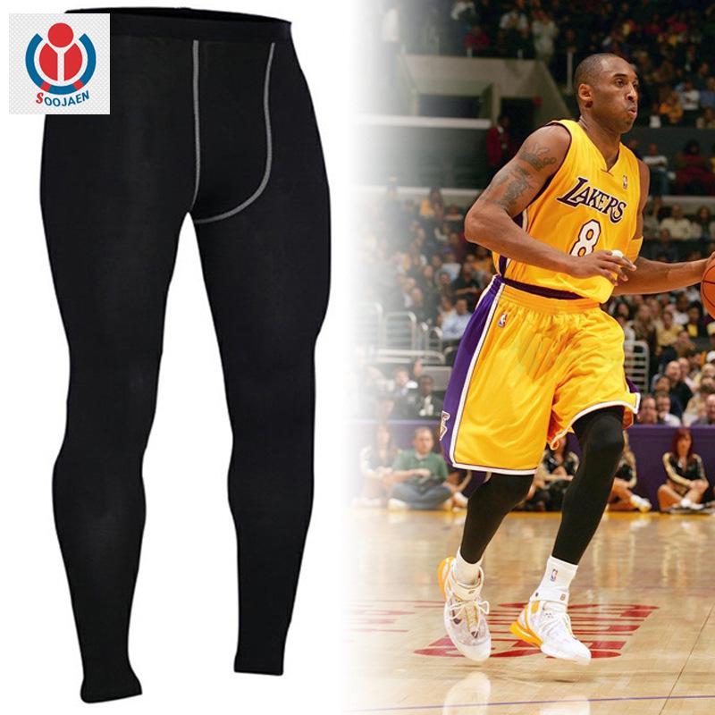 Pánské rychleschnoucí kompresní kalhoty: Vysoká elasticita pro basketbal a běh - Podzimní sportovní a volnočasové oblečení