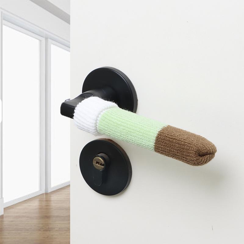 Knitted Thickened Anti-Collision Door Handle Cover for Winter