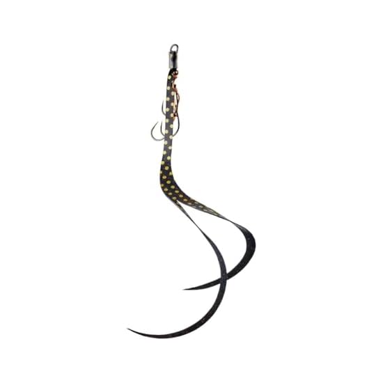 Gamakatsu Luxxe Ohga Tie Unit Slit Curly #52 Solid Black Gold Spot 41-053