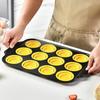Easy To Demold Carbon Steel Silicone Baking Pan Nonstick Cupcake Baking Tray Muffin Tray  Bakery