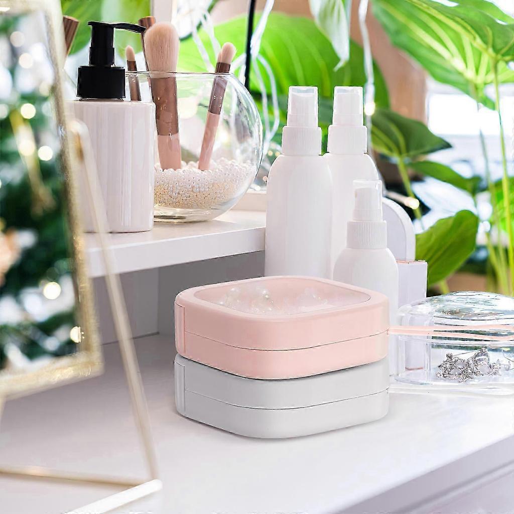Container For Hair Accessories Mini Hair Tie Holder Organizer Wall Mounting TPE Material 9.50X9.50X3.00CM 2Pcs