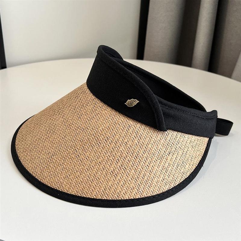 

Летняя шляпа с широкими полями и бантом из рафии, ручной работы, для пляжа на море, защита от солнца для лица, соломенная шляпа one size