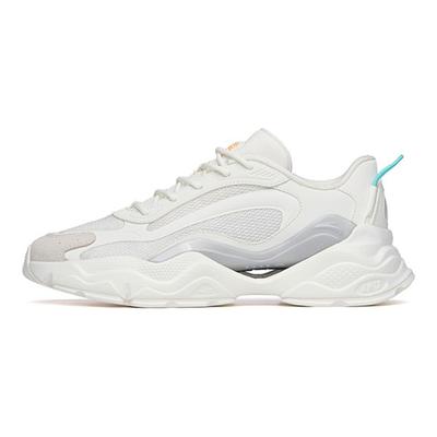 Millennium Fabric Synthetic Leather Shock Absorbing Non-Slip Wear-Resistant Low-Top Casual Shoes Women Sneaker Ivory-White 122228890-5