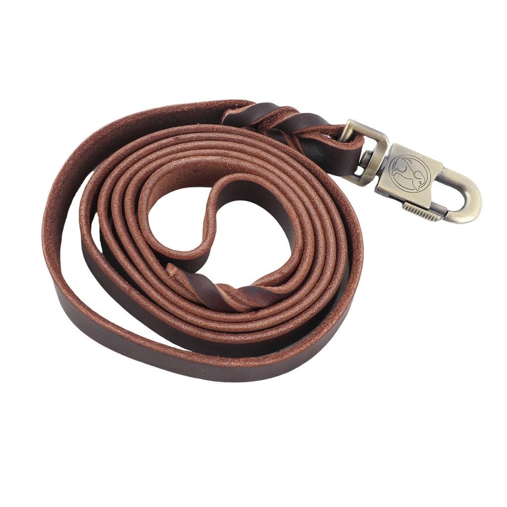 Durable Leather Dog Training Leash Strap for Large Medium Dogs