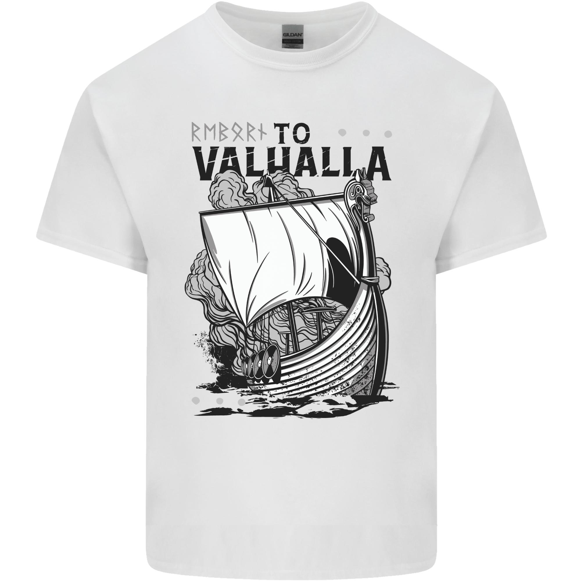 To Valhalla Viking Ship Unisexs Light Cotton TShirt S