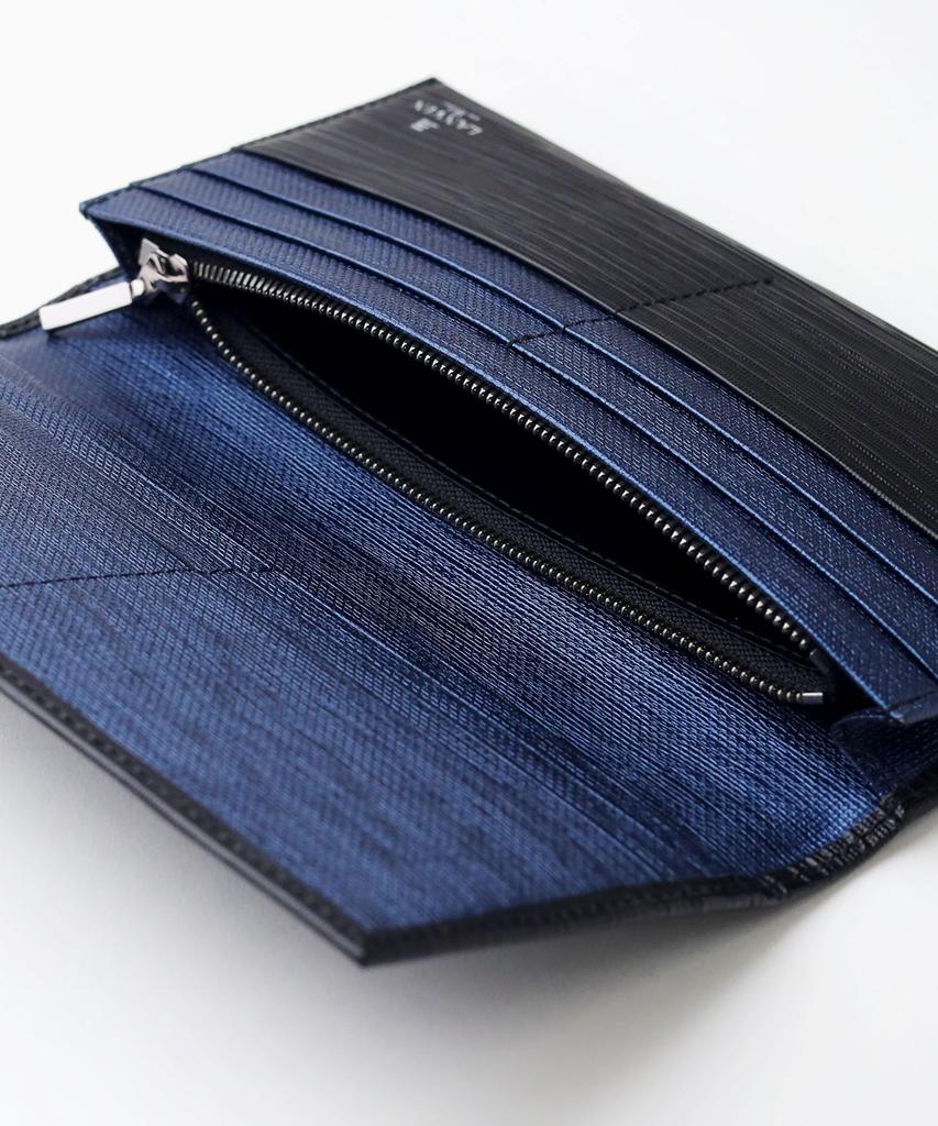 Lanvin en Bleu Men's Adonis Accessories Long Flap Wallet, Black