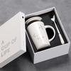 12 Twelve Constellation Ceramic Cups, Water Cups, Gift Box Set, Coffee Cup With Lid Spoon