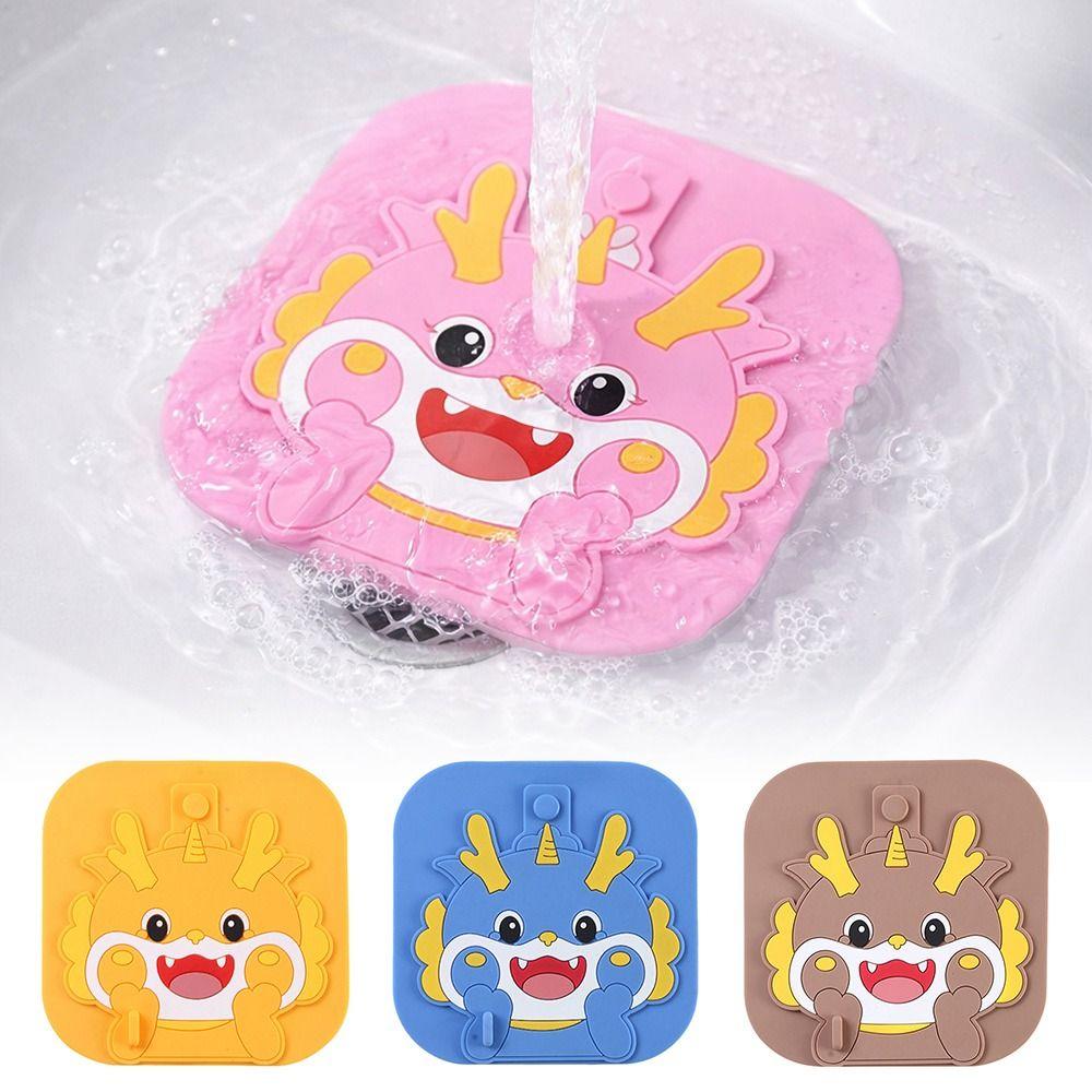 Anti Odor Floor Drain Pad Cartoon Shower Drain Cover for Bathroom Hair Collection