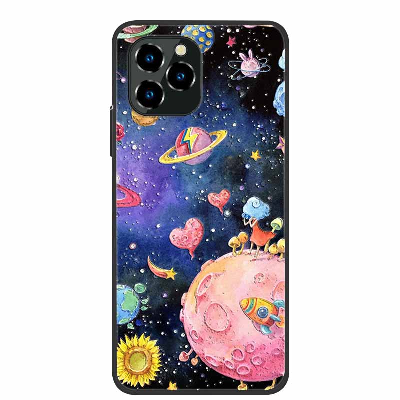 For Oukitel C21 Pro Case Luxury 3D Blossom Emboss Silicone Phone Case For C21pro Shockproof Coque Relief Flowers Funda Capa
